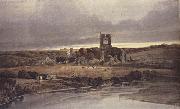 Thomas Girtin Kirkstall Abbey,Yorkshire-Evening (mk47) Sweden oil painting reproduction